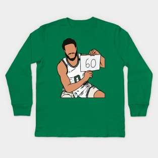 Jayson Tatum 60 Point Game Kids Long Sleeve T-Shirt